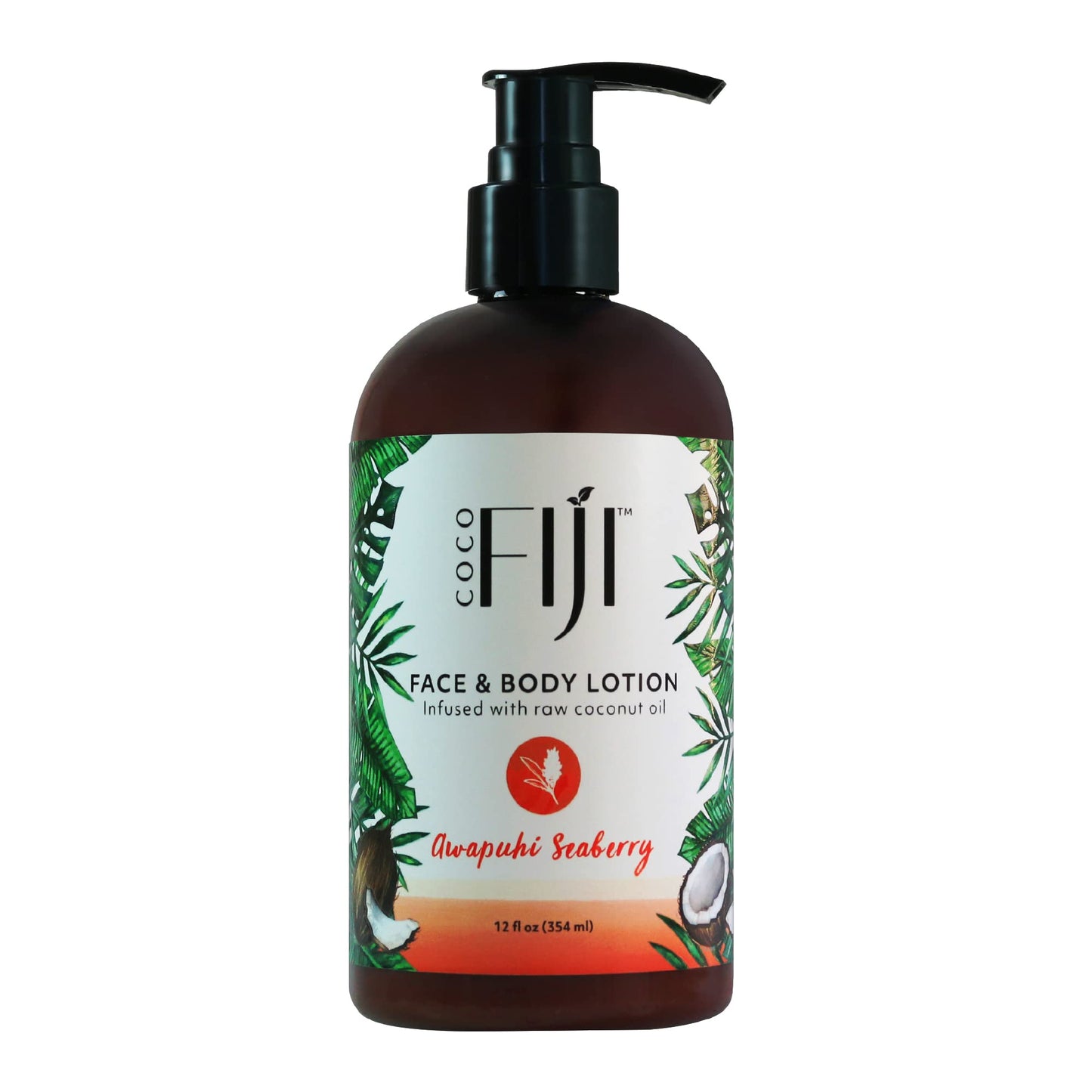 Coco Fiji Face & Body Lotion Infused With Coconut Oil | Lotion for Dry Skin | Moisturizer Face Cream & Massage Lotion for Women & Men | Awapuhi Beauty & Personal Care Organic Fiji