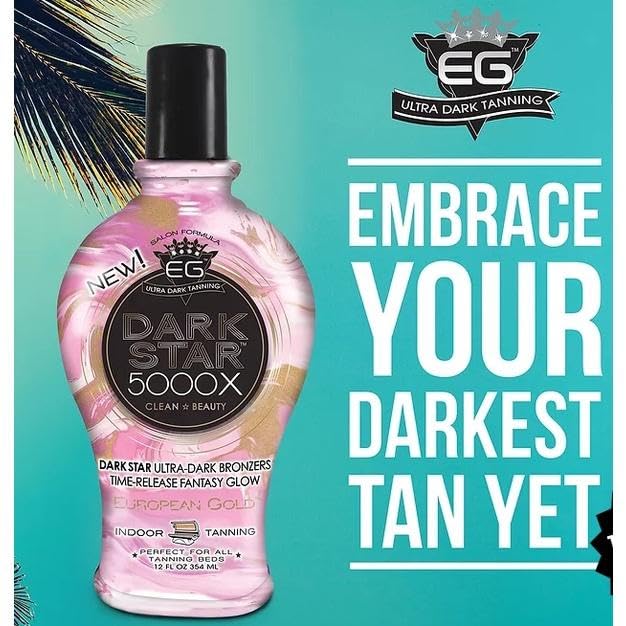 European Gold Dark Star 5000X Indoor Tanning Lotion for Tanning beds, 12 fl oz Beauty & Personal Care European Gold