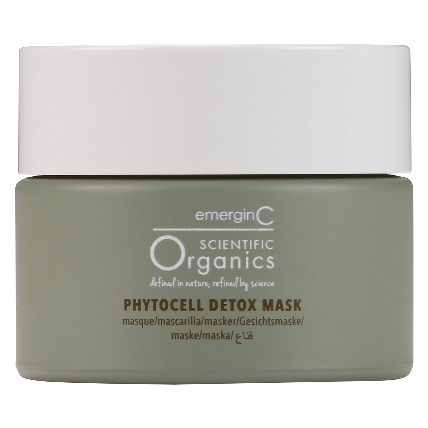 emergin C Scientific Organics Phytocell Detox Mask - Hydrating Facial Mask with French Green Clay, Seaweed + Plant Stem Cells - Draws Out Impurities + Beauty & Personal Care emergin C