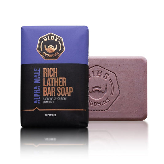 GIBS Alpha Male, Rich Lather, Long-Lasting, Vanilla, 7oz Bar Soap Beauty & Personal Care GIBS