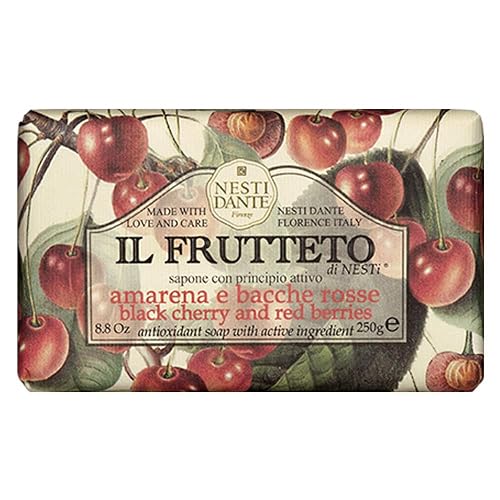 Nesti Dante Soap Bar, Italian Made Triple Milled Bar Soap in Black Cherry, 250 g (Pack of 1) Beauty & Personal Care Nesti Dante