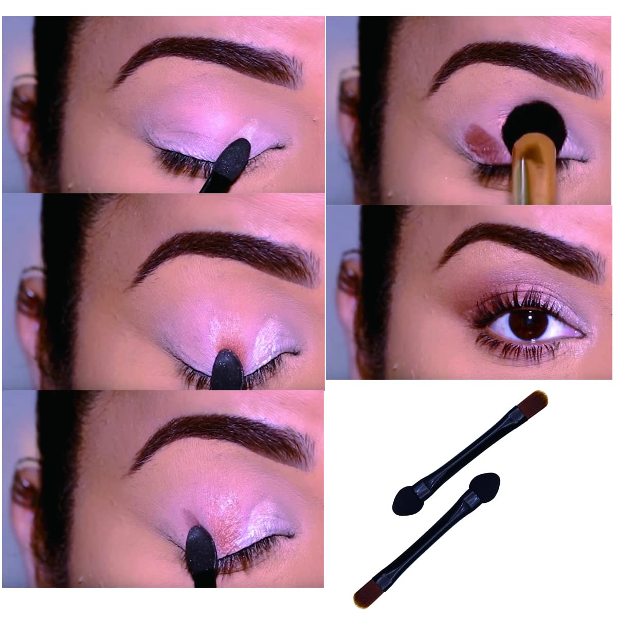 Vôsaidi Eyeshadow Brushes Makeup Brushes 10pcs Eyeshadow Sponge Dual Sides Eyeshadow Applicator Travel Eyeshadow Brush Concealer Brush Beauty & Personal Care Vôsaidi