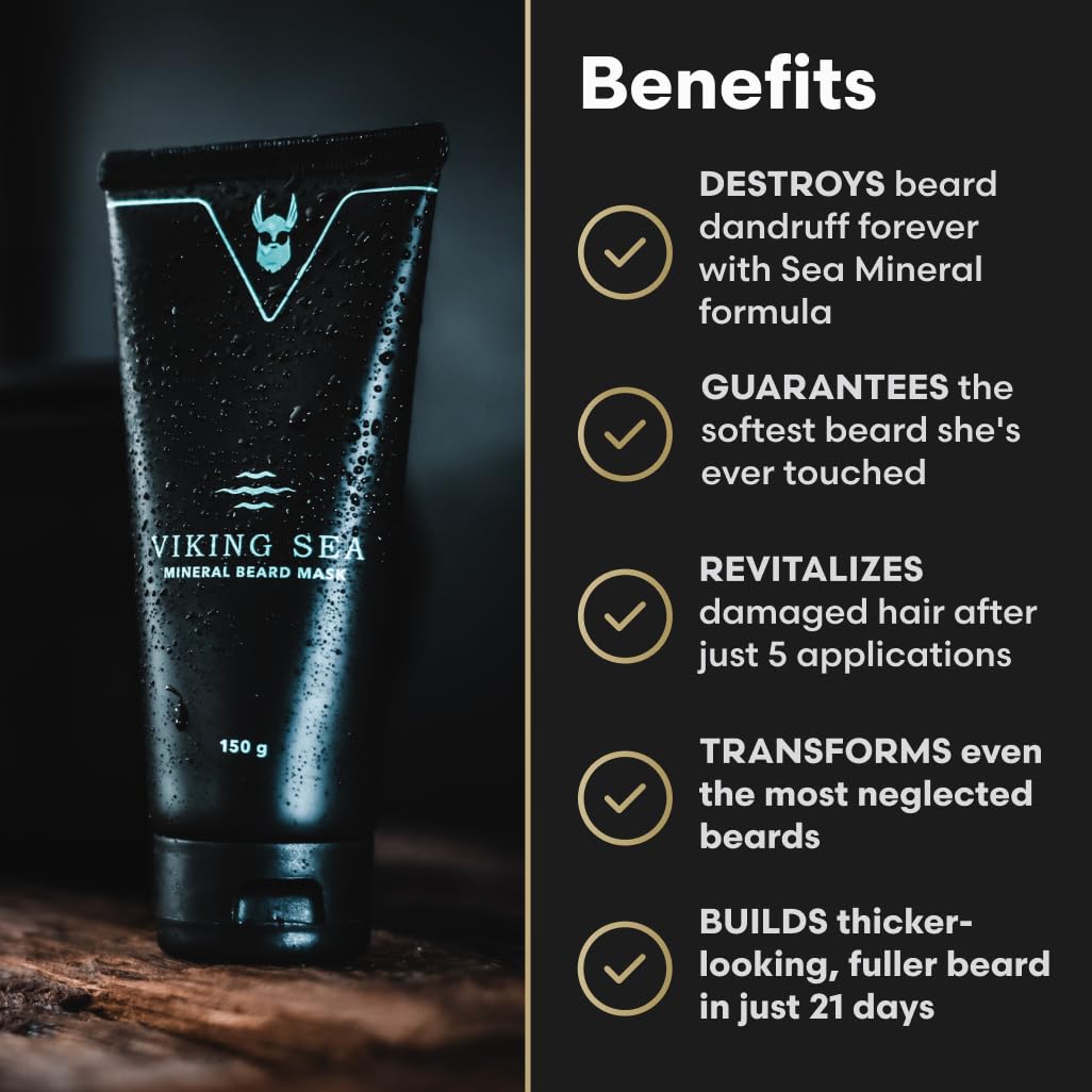 The Complete Beard Growth Kit by Beard Struggle - Mens Grooming Kit with Balm, Mask, Conditioner, Wash & Oils - Viking Storm, Silver Collection Beauty and Personal Care The Beard Struggle