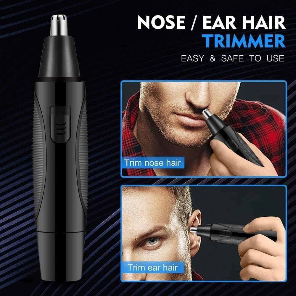 LEONYS Ear, Nose & Brow Trimmer Clipper - Painless Trimmer for Men & Women, Battery Operated, Nose Hair Trimmer Kit, Black Beauty and Personal Care LEONYS