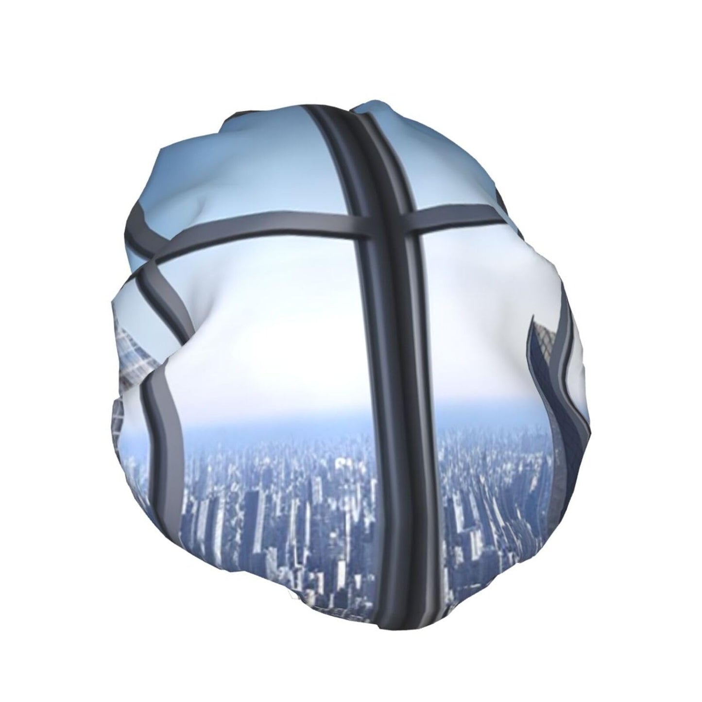 Skyscraper Buildings Shower Cap for Women Men Large Reusable Shower Bonnet Double-Layer Waterproof Bath Caps Elastic Band Hair Hat for All Hairstyles Beauty and Personal Care BWLHJKE