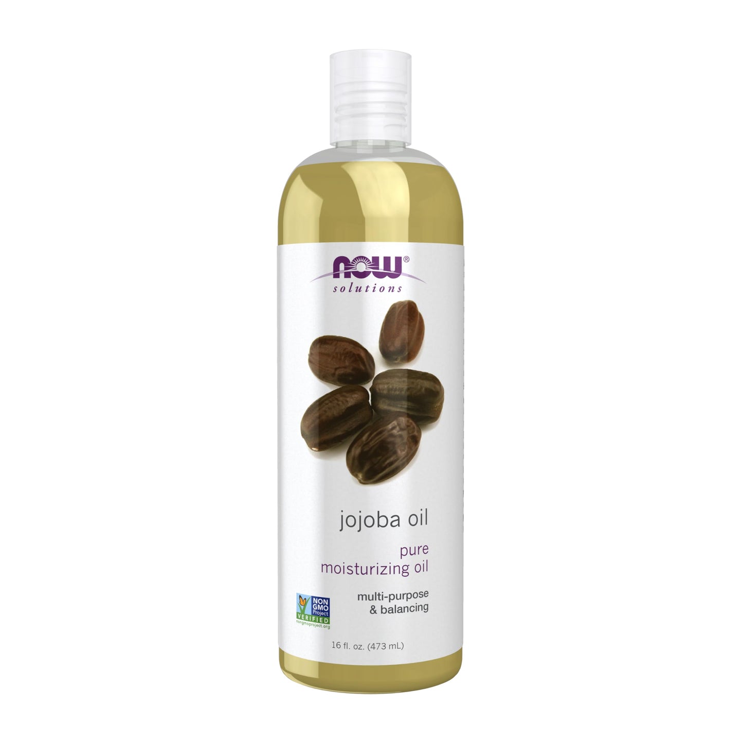 NOW Foods Solutions, Jojoba Oil, 100% Pure Moisturizing, Multi-Purpose Oil for Face, Hair and Body, 16-Ounce Beauty & Personal Care NOW Foods
