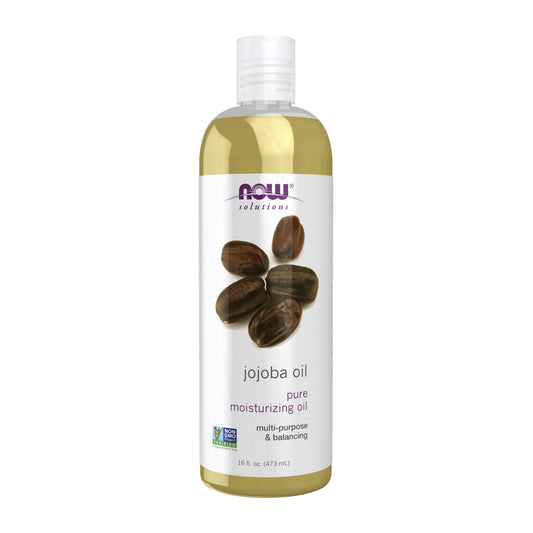 NOW Foods Solutions, Jojoba Oil, 100% Pure Moisturizing, Multi-Purpose Oil for Face, Hair and Body, 16-Ounce Beauty & Personal Care NOW Foods