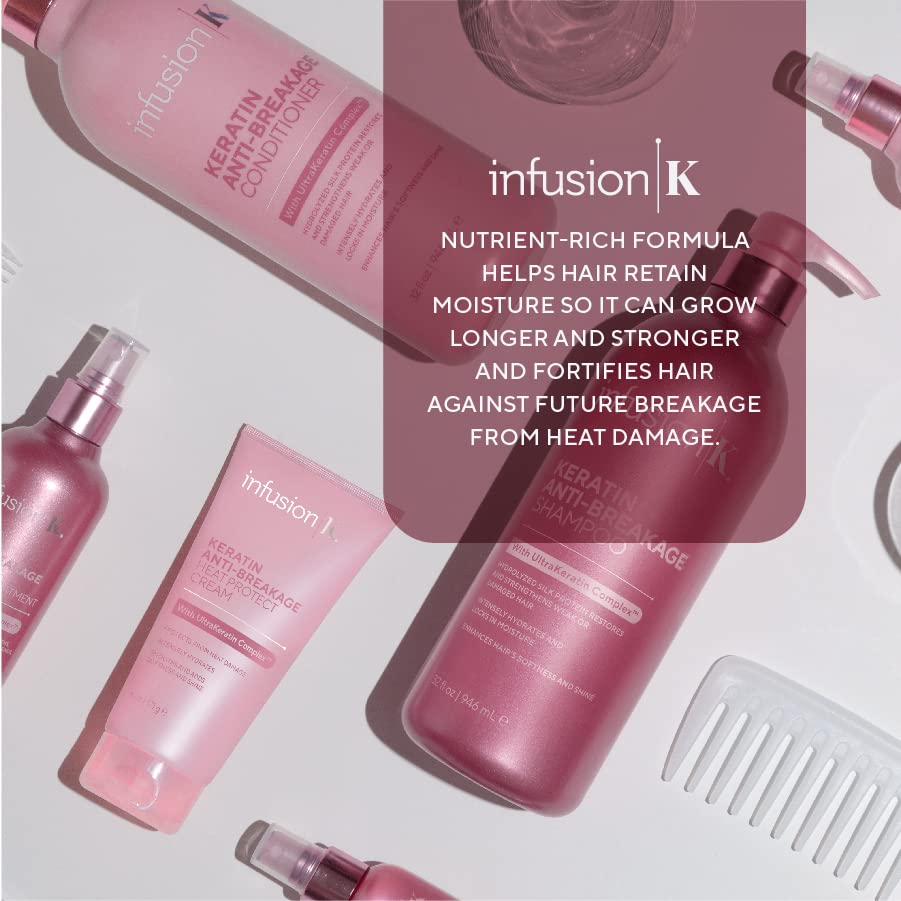 Infusion K Keratin Anti-Breakage Blow Dry Styling Spray – UltraKeratin Complex, Controls Frizz, Smooths Hair, Lightweight, Enhances Softness & Shine, 8 oz Beauty & Personal Care Infusion K