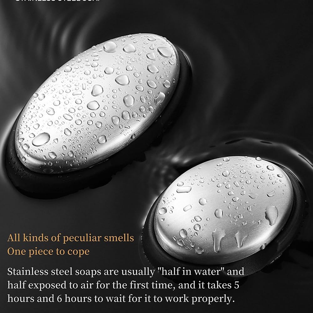 LUCKYLIGHT 4 packs stainless Steel soap Deodorizing Soap Deodorizing Metal Soap Metal Deodorizing agent eliminates onion, garlic, and fish smells from Beauty & Personal Care LUCKYLIGHT