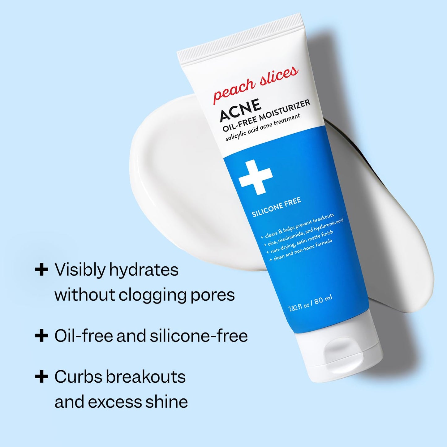 Peach Slices - Acne Oil-Free Moisturizer (2.82 oz) - 2% Salicylic Acid Acne Treatment - Clear & Prevent Breakouts - Hyaluronic Acid, Niacinamide, Cica Beauty & Personal Care Peach Slices