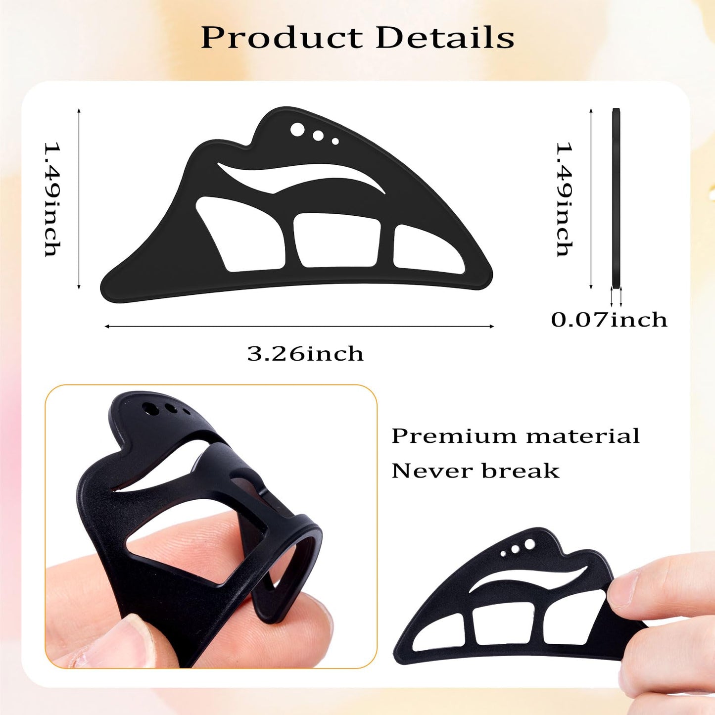 NFAMRZCAR 2PC Eyeshadow Stencil 5 in 1 Silicone Eyeshadow Tool,Reusable Eye Makeup Aid Stencils,Eye Makeup Aid, for Make Up Beginners&Women (Black) Beauty & Personal Care NFAMRZCAR