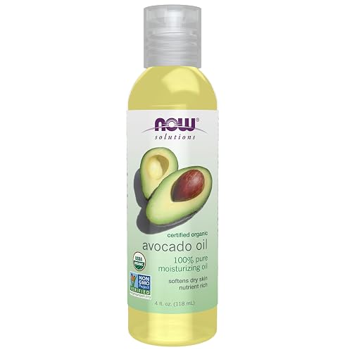 NOW Foods Solutions, Organic Avocado Oil, 100% Pure Moisturizing Oil, Nutrient Rich and Hydrating, 4-Ounce Beauty & Personal Care NOW Foods