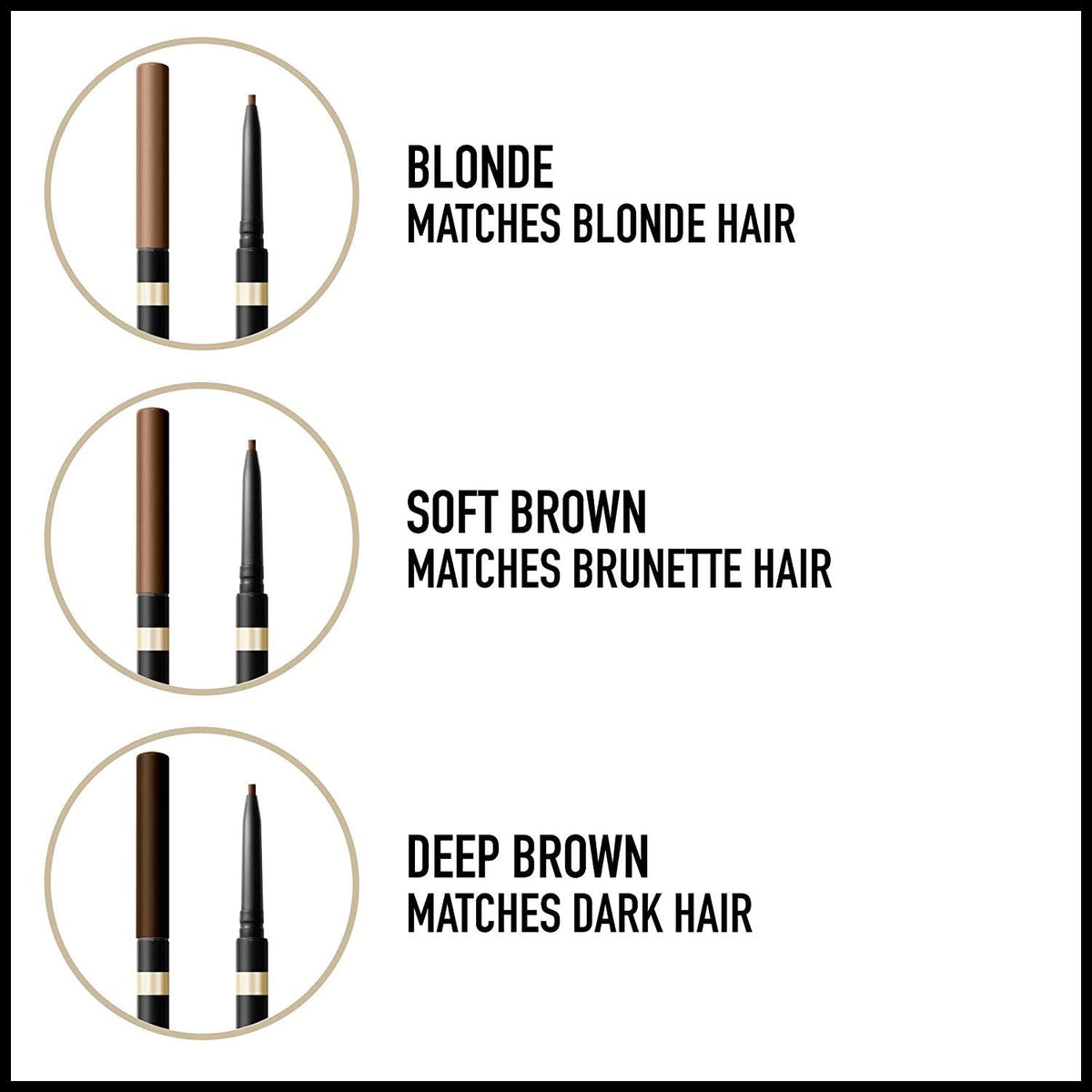 Max Factor Brow Shaper Pencil for Women, 30 Deep Brown, 0.1 Ounce Beauty & Personal Care Max Factor
