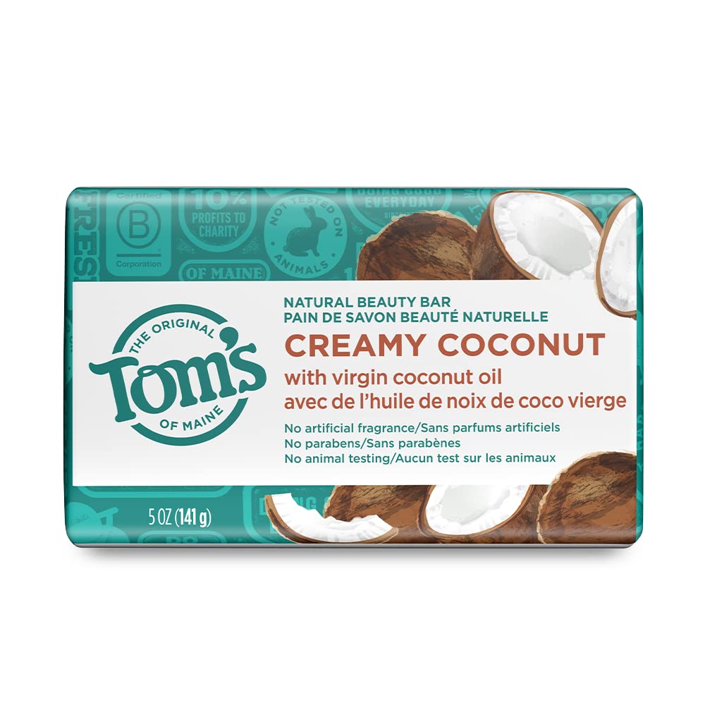 Tom's of Maine Natural Beauty Bar Soap, Creamy Coconut With Virgin Coconut Oil, 5 oz. Beauty & Personal Care Tom's of Maine