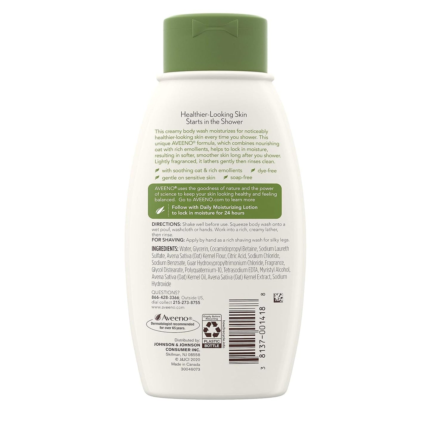 AVEENO Active Naturals Daily Moisturizing Body Wash 12 oz (Pack of 7) Beauty & Personal Care Aveeno