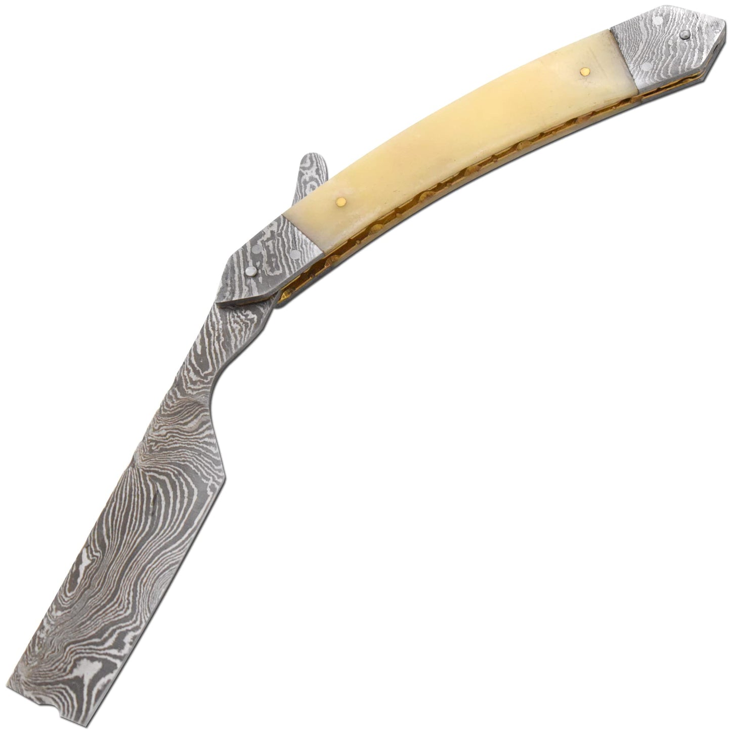 Old Ram Straight Razor - Straight Edge-Razor Sharp High Hardness Real Damascus Steel Cutthroat Straight Edge-Blade - Barber Razor (332) Beauty and Personal Care Old Ram