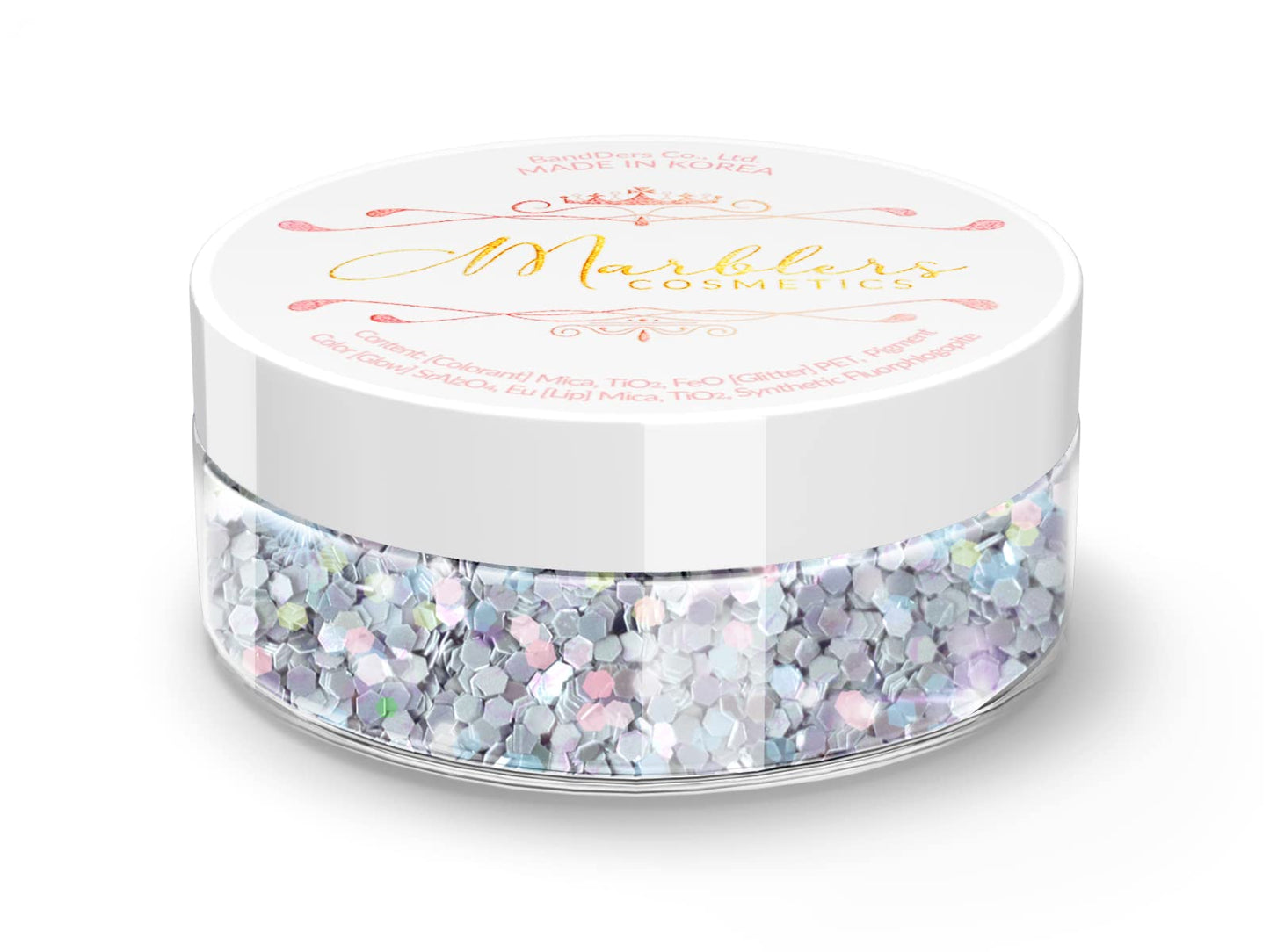 MARBLERS Mermaid Shaped Face & Body Glitter [Ash Blue] 0.18oz (5g) | Chunky | Chopped | Flake | Non-Toxic | Vegan | Cruelty-Free | Festival, Rave Beauty & Personal Care MARBLERS