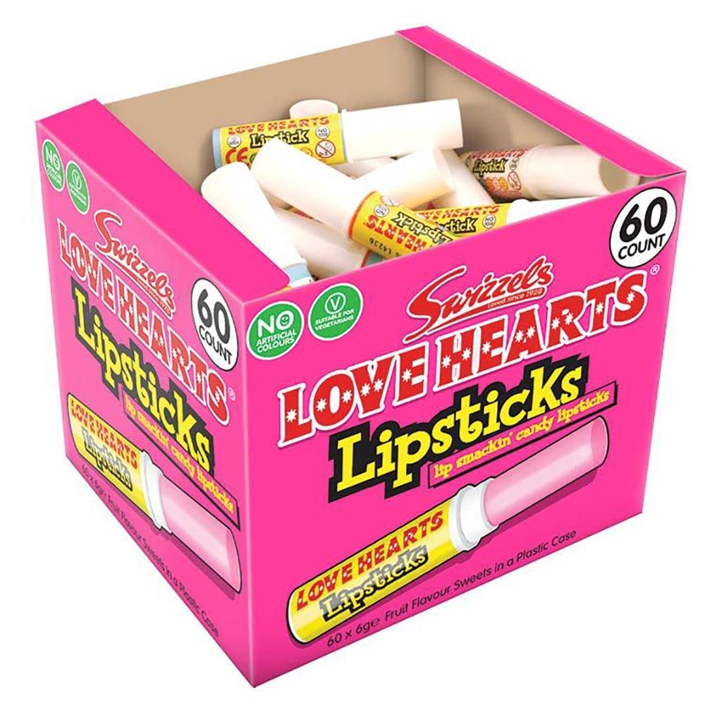 Swizzels Matlow Love Hearts Lipsticks (1 X 60) Beauty & Personal Care Swizzels