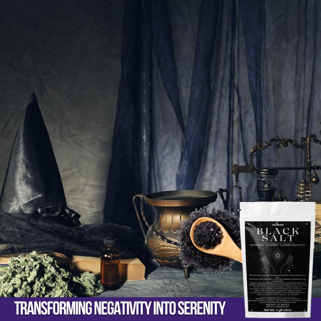Yerbero - Black Salt for Protection 6oz (170g) - Sal Negra - Essential Wiccan & Witchcraft Supplies for Rituals, Spells, and Purification - Premium Beauty and Personal Care YERBERO