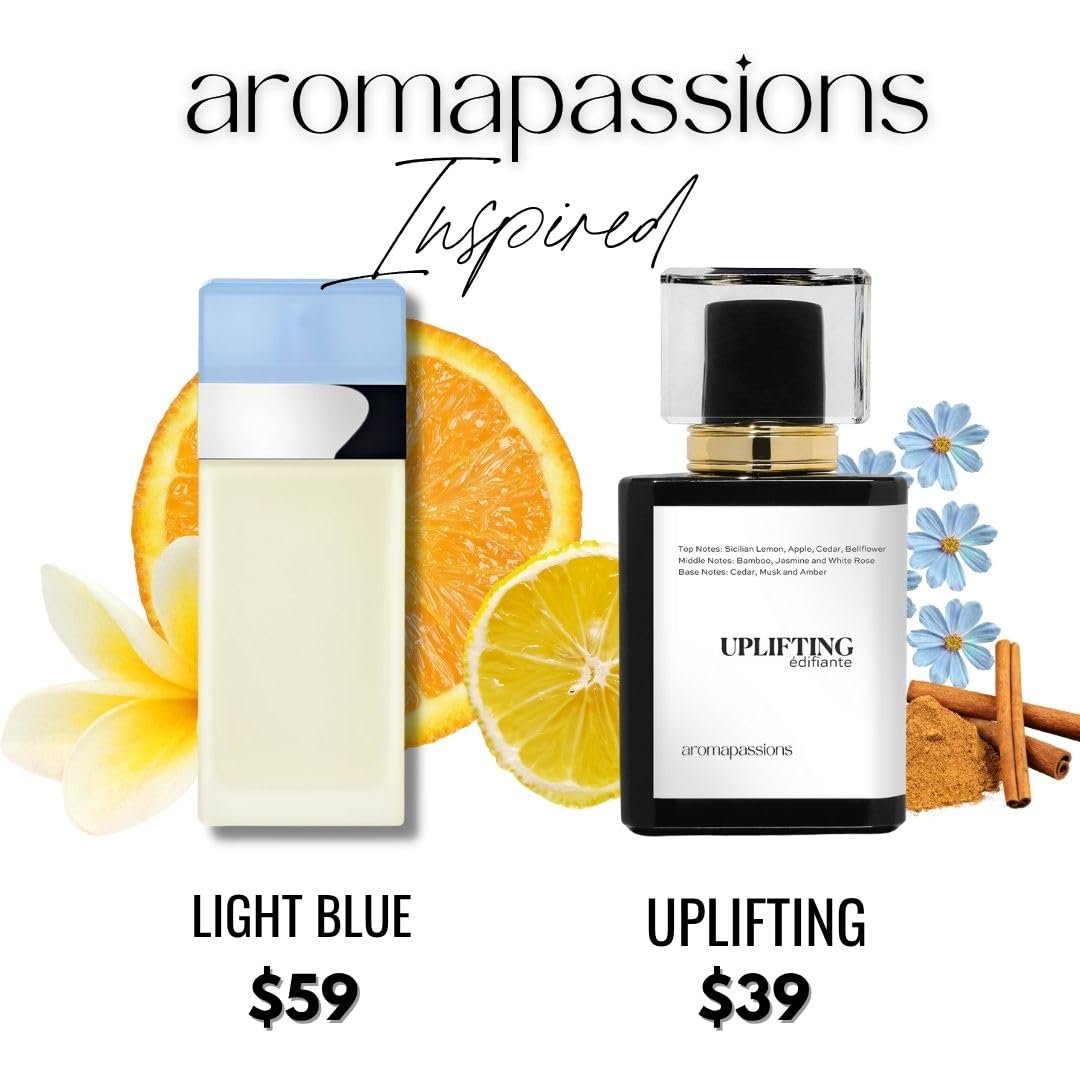 aromapassions UPLIFTING | Inspired by LGHT BLUE | Pheromone Perfume for Women | Extrait De Parfum| Long Lasting Dupe Clone Lemon Jasmine Essential Oil Beauty & Personal Care aromapassions