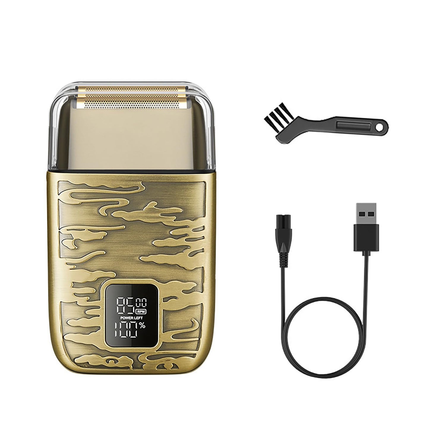 Portable Retro Electric Trimmer Efficient Cordless Beard Dual Head Wet and Dry Men's Beauty Instrument Suitable for Home Travel Beauty and Personal Care QDKVTNDJZ