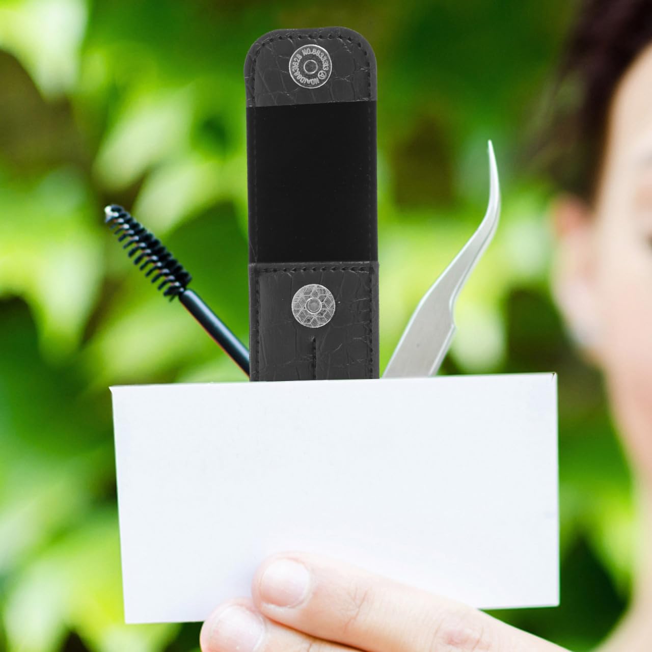 Housoutil Tweezer Storage Case, Eyelash Tweezer Holder, Eyelash Tweezers Case for Extensions, Black Beauty and Personal Care Housoutil