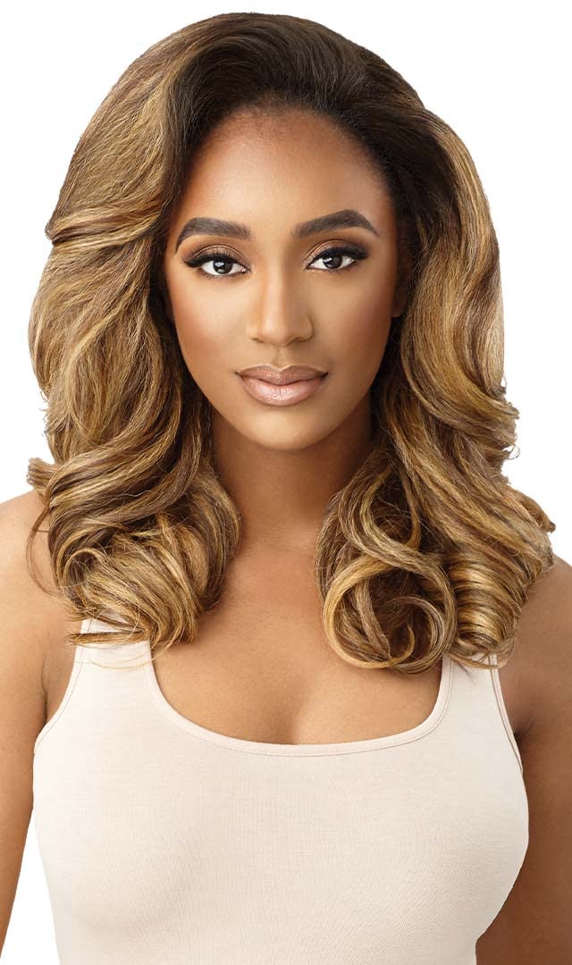 Outre Synthetic Quick Weave Wig - Neesha H305 (Color:DR RED VELVET)