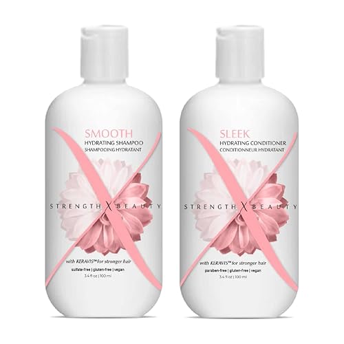 Strength x Beauty - 2 pc. Discovery Set: Smooth | Sleek Shampoo and Conditioner 3.4 oz. Try-Me | Travel Size Beauty & Personal Care Strength x Beauty