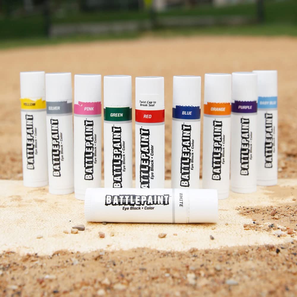EyeBlack BattlePaint - Bright Colored Under Eye Black Grease for Pro Athletes and Super Fans - Baseball, Softball, Football - 1 Stick - Blue Beauty & Personal Care EyeBlack