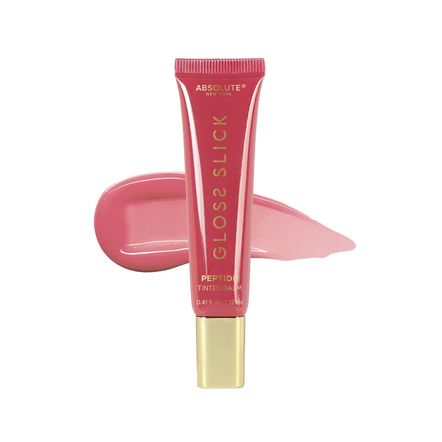Absolute New York Gloss Slick Peptide Tinted Balm, Weightless and Non-Sticky, Soft Hydrated and Plump Lips (MLPT02 Sweet Bubblegum) Beauty & Personal Care Absolute New York