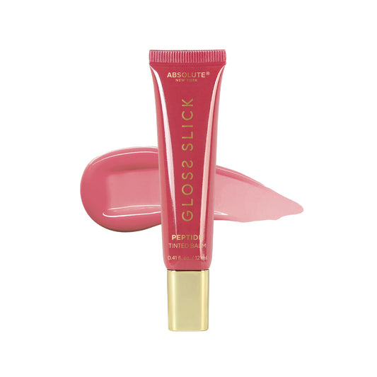 Absolute New York Gloss Slick Peptide Tinted Balm, Weightless and Non-Sticky, Soft Hydrated and Plump Lips (MLPT02 Sweet Bubblegum) Beauty & Personal Care Absolute New York