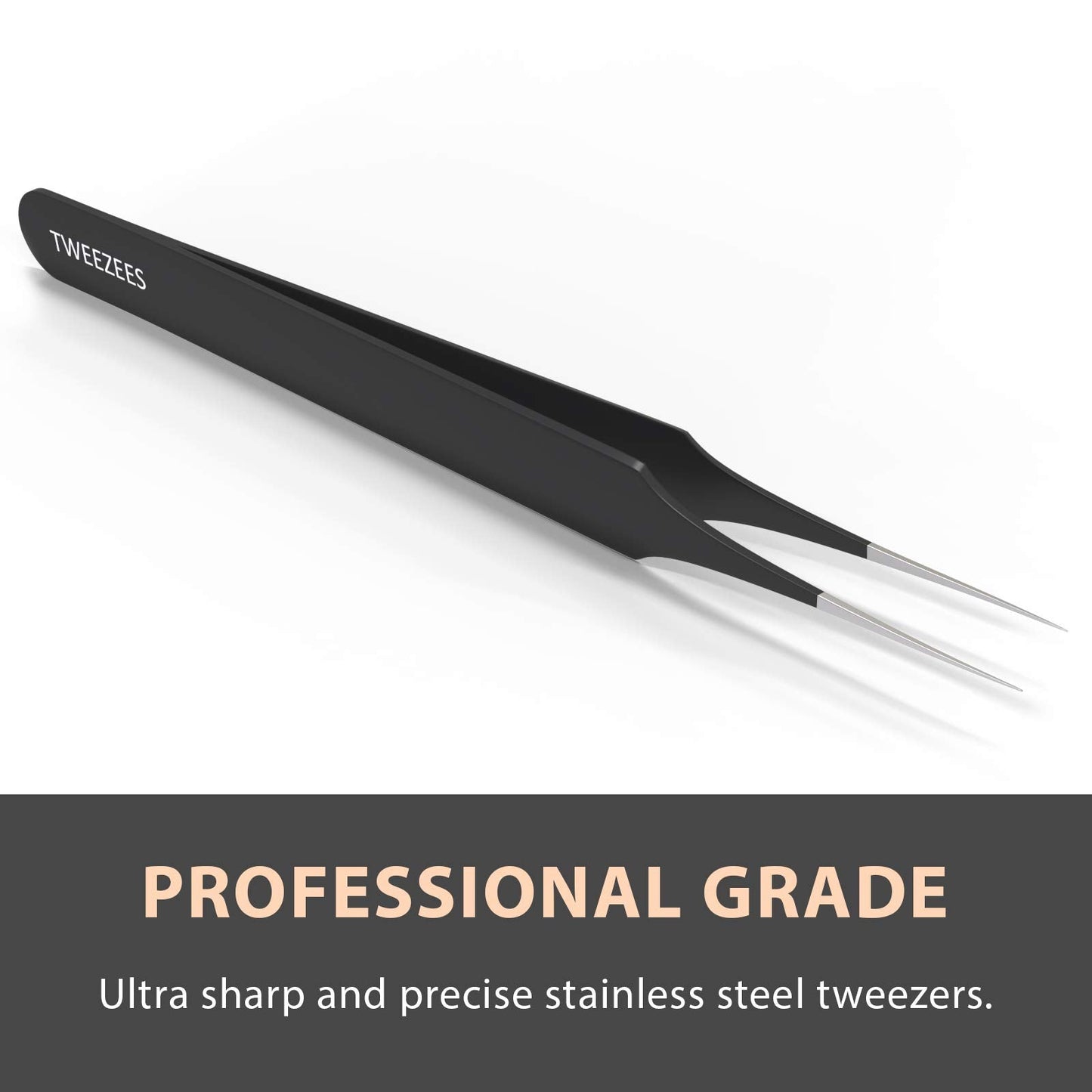 Ingrown Hair Tweezers | Pointed Tip | Black |Precision Stainless Steel | Extra Sharp and Perfectly Aligned for Ingrown Hair Treatment & Splinter Beauty & Personal Care Tweezees