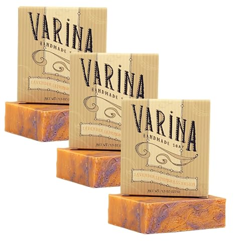 Varina Natural Lavender Fusion Bar Soap - Gentle Cleansing for Sensitive Skin, Herbal and Mint - 3 Pack Beauty & Personal Care Varina