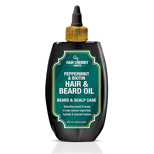 Hair Chemist Beard & Scalp Care Peppermint & Biotin Hair & Beard Oil 8 oz. Beauty & Personal Care Hair Chemist