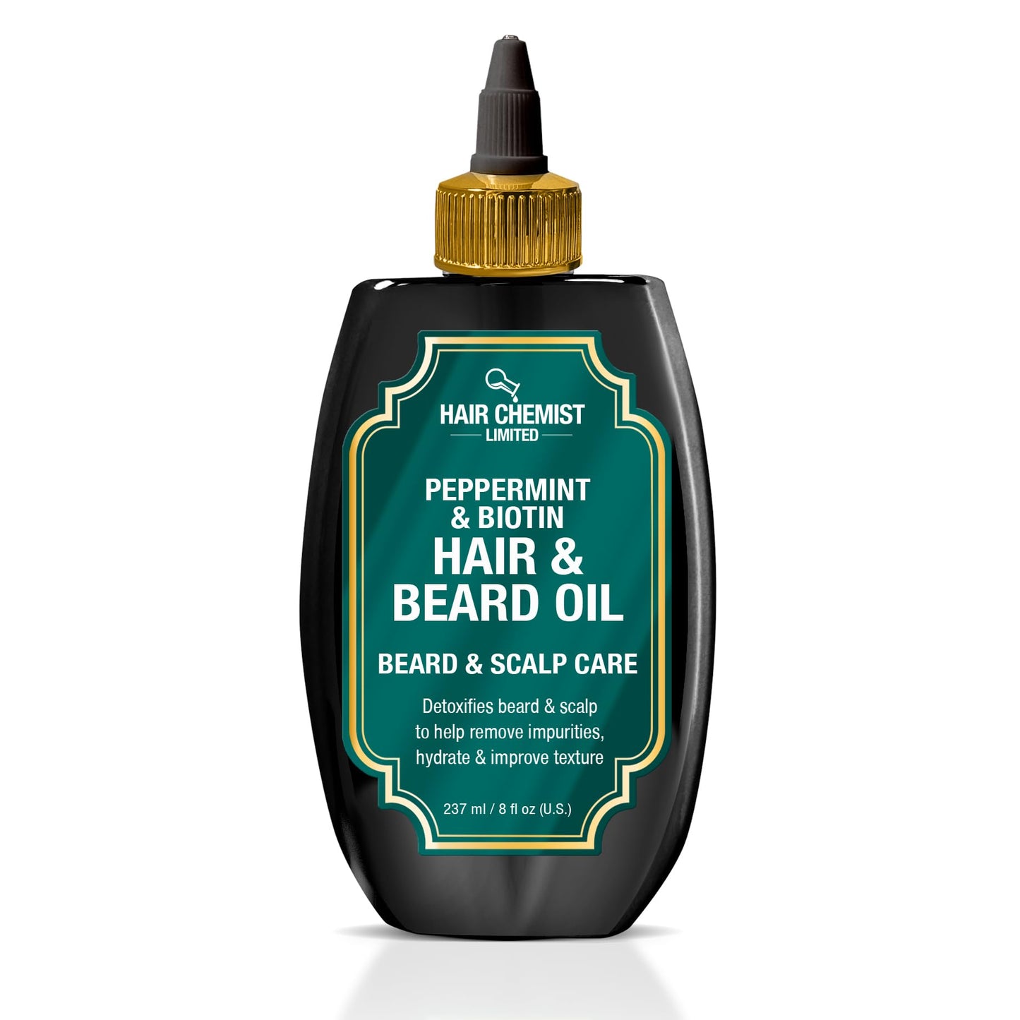 Hair Chemist Beard & Scalp Care Peppermint & Biotin Hair & Beard Oil 8 oz. Beauty & Personal Care Hair Chemist