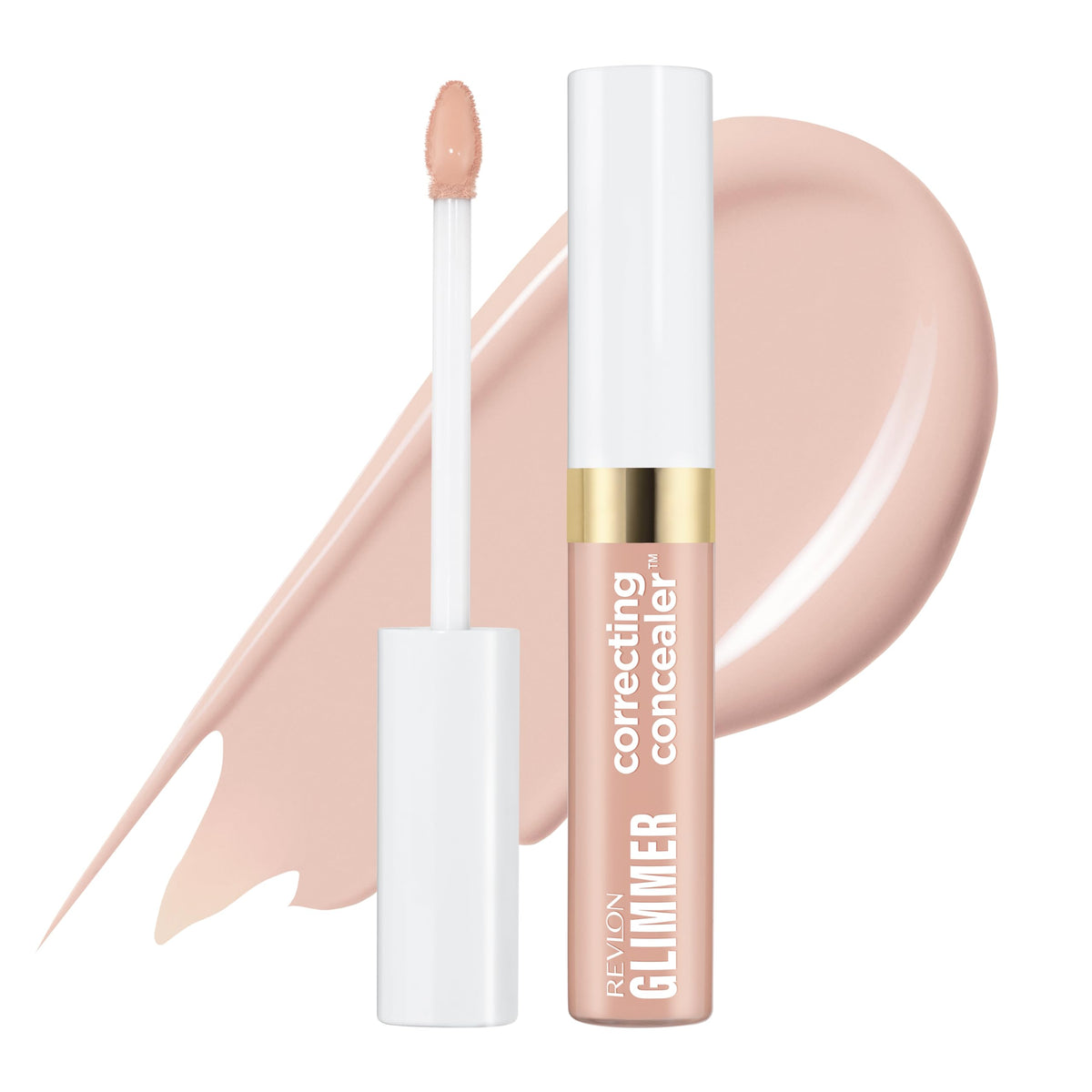 Revlon Glimmer Correcting Concealer, Liquid Under Eye Makeup, Made with Caffeine, Vitamin C, & Stevioside, 105, 0.3 fl oz Beauty & Personal Care REVLON