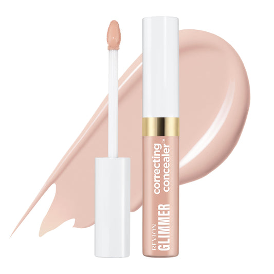Revlon Glimmer Correcting Concealer, Liquid Under Eye Makeup, Made with Caffeine, Vitamin C, & Stevioside, 105, 0.3 fl oz Beauty & Personal Care REVLON