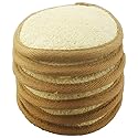 6 pcs/Set 4"×4" Natural Exfoliating Face Pad Loofah Sponge Facial Brush - Shower Scrubber - Body Bath Spa for Men & Women, Renewable Resource (Front Beauty & Personal Care Mr.Cui'shop