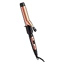 KISS 5-in-1 Curling Iron, Interchangeable Tourmaline Ceramic Curling Wand Set with 3 Styling Clips & 2 Wands, 2 Heat Settings, Heat Resistant Glove Beauty & Personal Care KISS