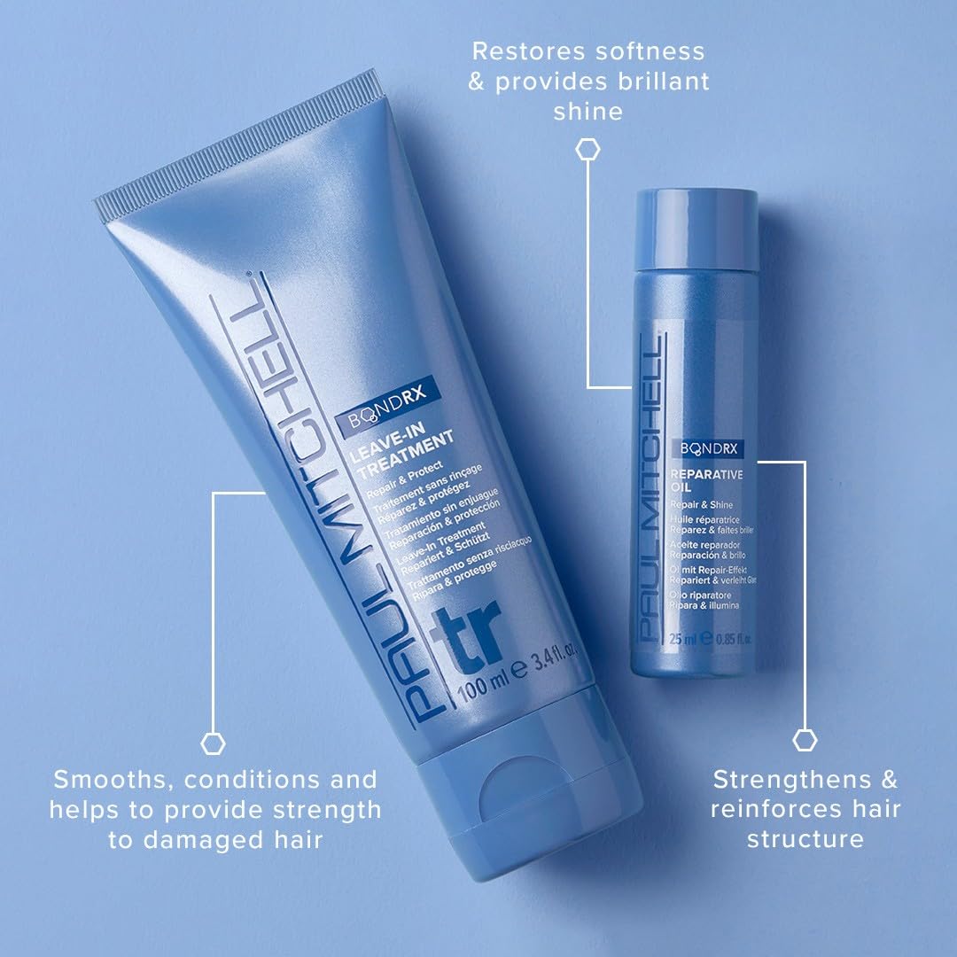 Paul Mitchell Bond Rx Reparative Oil, Repairs + Adds Shine, For Chemically Treated + Damaged Hair, 0.85 fl. oz. Beauty & Personal Care Paul Mitchell