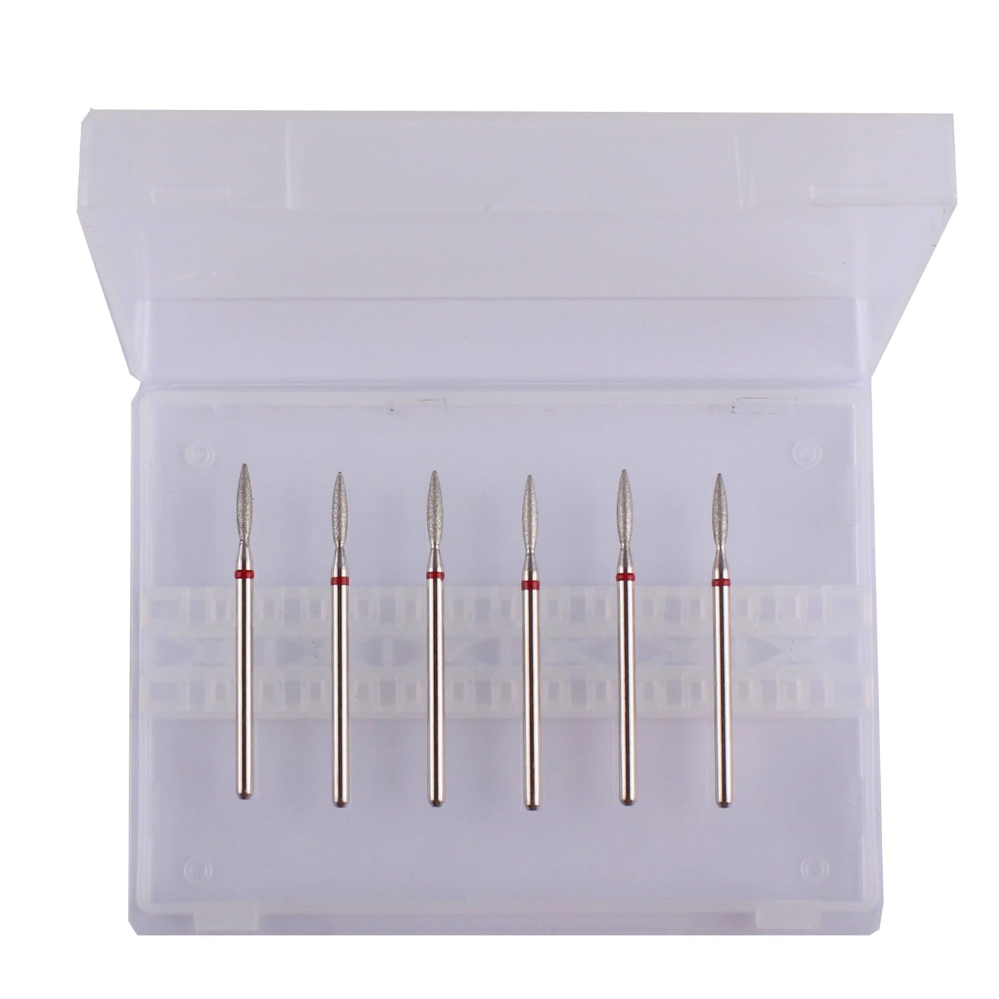 MZCMSL Flame Cuticle Drill Bit Set with Case, 6pcs Pro Diamond Nail Bits for Nail Salon Manicure Beauty & Personal Care MZCMSL