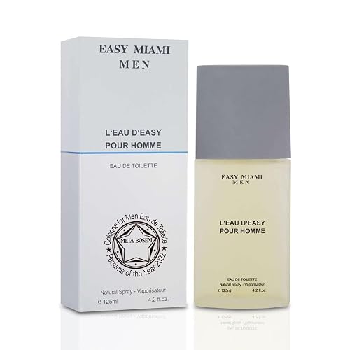 META-BOSEM Easy Miami, Men's Cologne Eau de Toilette Natural Spray - Fresh Woody Scents - Spicy Notes - Great Holiday Gift - for All Day Use - a Beauty & Personal Care META-BOSEM