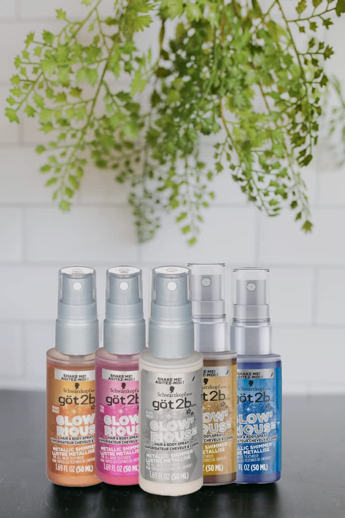 got2b GLOW'RIOUS Metallic Shimmer Hair Glitter & Body Glitter Duel Spray 1.69oz (Gold) Beauty & Personal Care Got2B