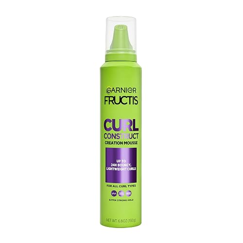 Garnier Fructis Curl Construct Creation Mousse, Curl Activator Provides Frizz Control, Long-Lasting Hold, and No Weigh-Down for Curly, Wavy, and Coily Beauty & Personal Care Garnier