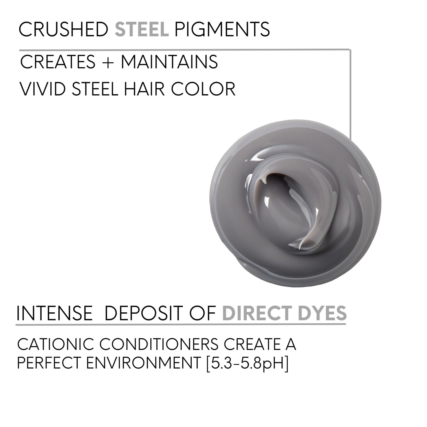 Watercolors INTENSE METALLIC Semi Permanet Color Depositing Shampoo-Sulfate & Paraben Free to Maintain & Enhance Hair Color 8 fl oz - STEEL Beauty & Personal Care Watercolors