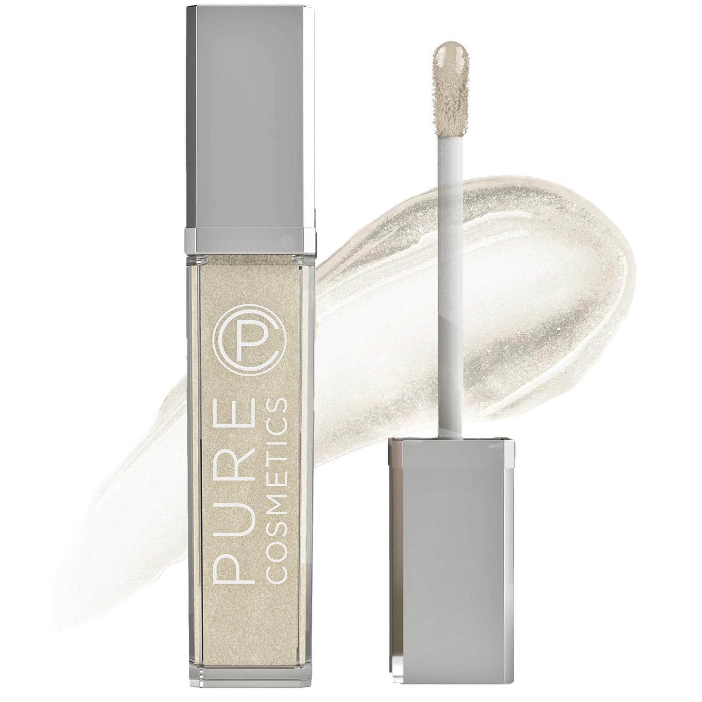 Pure Illumination Light-Up Lip Gloss with LED-Lit Applicator Brush + Side Mirror, Non-Sticky, Moisturizing Hydrating Lip Glosses with Lanolin, Jojoba Beauty & Personal Care Pure Cosmetics