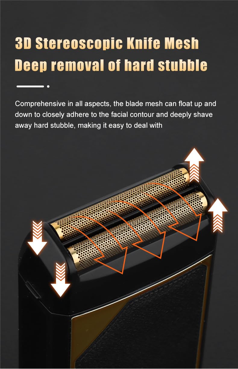Electric Foil Shavers for Men, Razor for Face - 2 Floating Blades, IPX7 Waterproof, LED Display, Rechargeable,Wet/Dry Hair Beard Trimmer for Travel Beauty and Personal Care QDKVTNDJZ