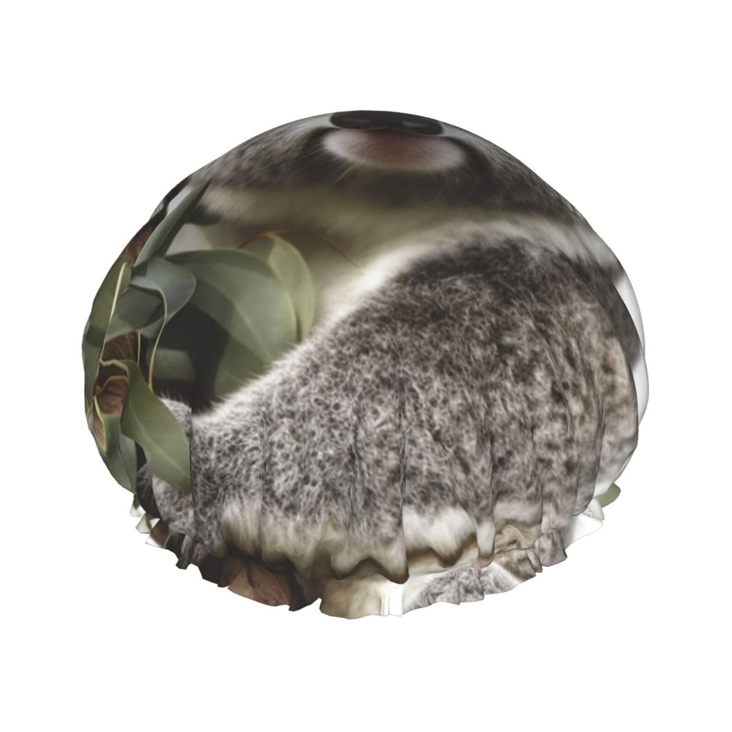 Koala Shower Cap for Women Men Large Reusable Shower Bonnet Double-Layer Waterproof Bath Caps Elastic Band Hair Hat for All Hairstyles Beauty and Personal Care BWLHJKE