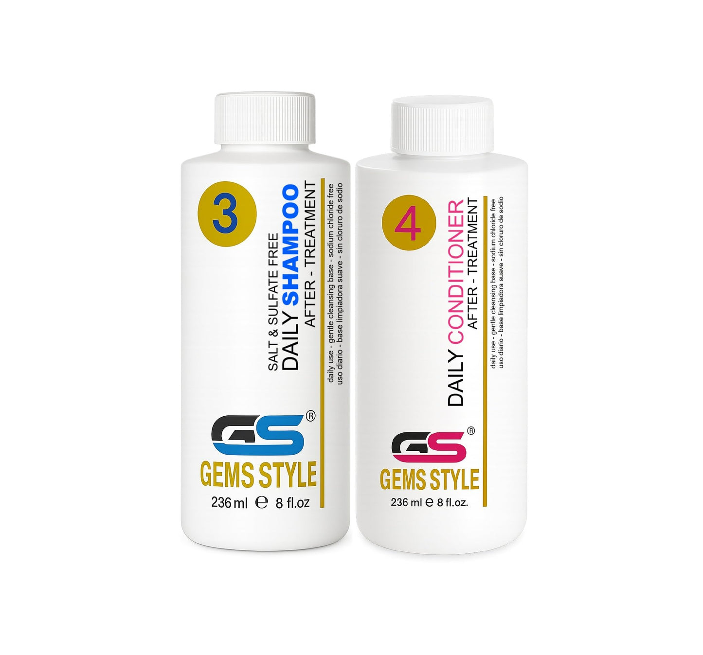 GS Gems Style Keratin Shampoo & Conditioner For After Treatment Maintenance 8 oz / 236 ml Beauty & Personal Care GS GEMS STYLE