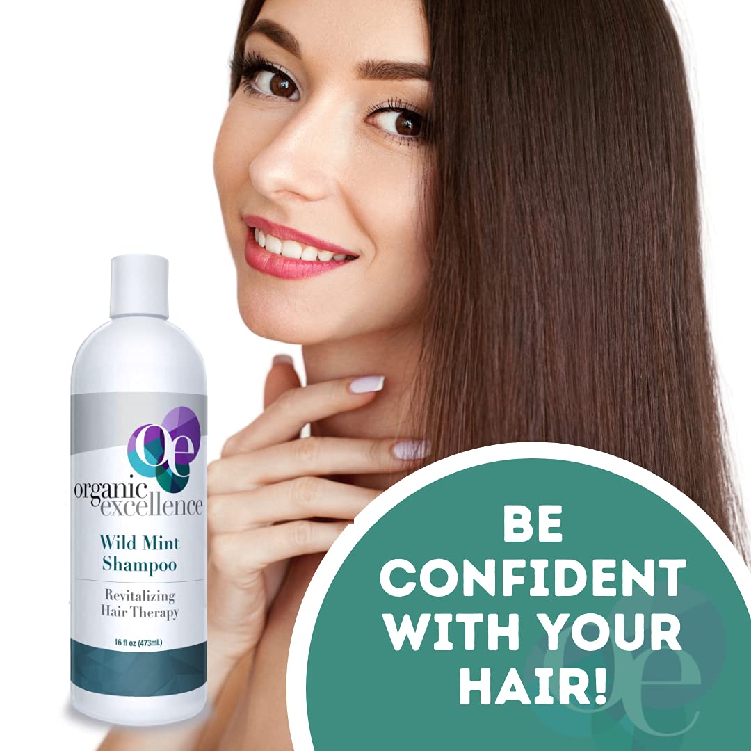 Organic Excellence Mint Shampoo, 16-Ounces (Pack of 2) Beauty & Personal Care Organic Excellence